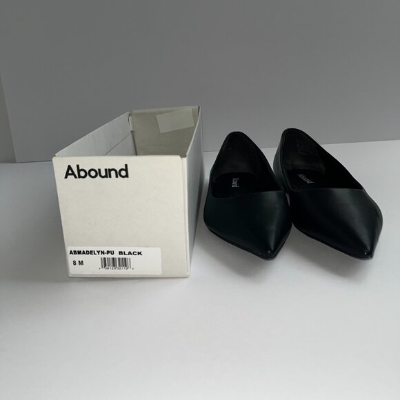 Abound Madelyn Black Flats 8M Pointed Toe Business Casual - Picture 5 of 6